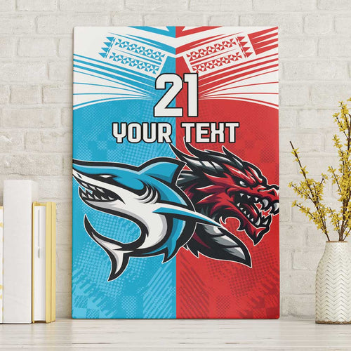 Custom Sharks-Dragons Rugby Canvas Wall Art With Sporty Style