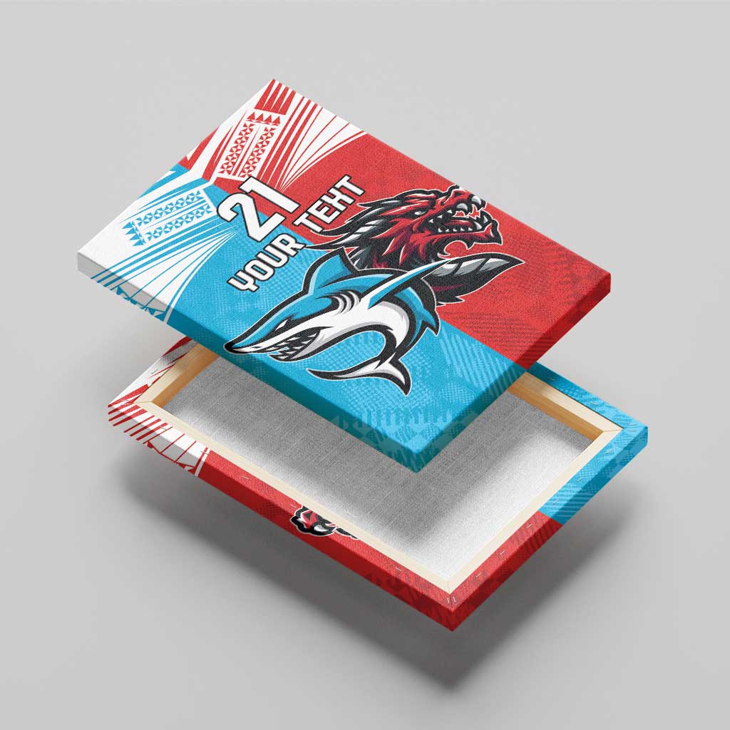Custom Sharks-Dragons Rugby Canvas Wall Art With Sporty Style