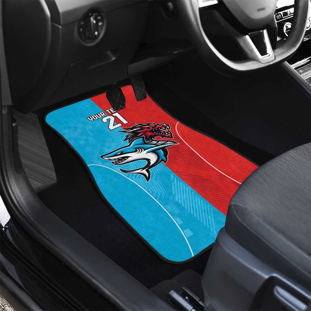 Custom Sharks-Dragons Rugby Car Mats With Sporty Style