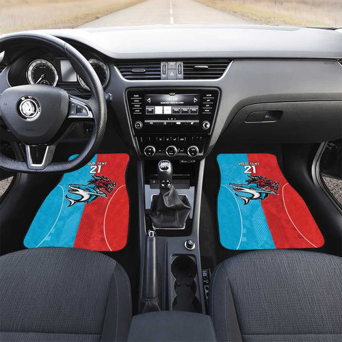 Custom Sharks-Dragons Rugby Car Mats With Sporty Style