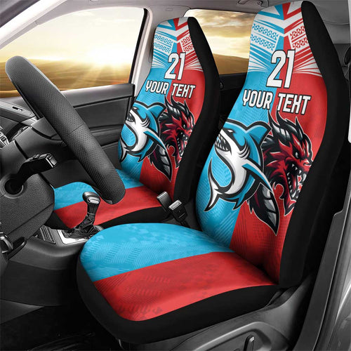 Custom Sharks-Dragons Rugby Car Seat Cover With Sporty Style