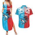 Custom Sharks-Dragons Rugby Couples Matching Summer Maxi Dress and Hawaiian Shirt With Sporty Style