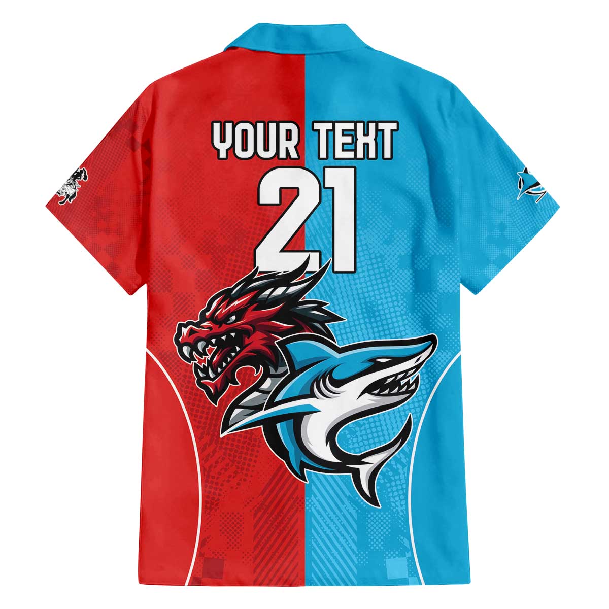 Custom Sharks-Dragons Rugby Family Matching Puletasi and Hawaiian Shirt With Sporty Style