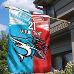 Custom Sharks-Dragons Rugby Garden Flag With Sporty Style