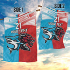 Custom Sharks-Dragons Rugby Garden Flag With Sporty Style