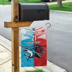 Custom Sharks-Dragons Rugby Garden Flag With Sporty Style