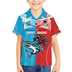 Custom Sharks-Dragons Rugby Hawaiian Shirt With Sporty Style