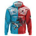 Custom Sharks-Dragons Rugby Hoodie With Sporty Style