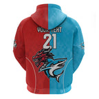 Custom Sharks-Dragons Rugby Hoodie With Sporty Style