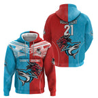 Custom Sharks-Dragons Rugby Hoodie With Sporty Style