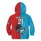 Custom Sharks-Dragons Rugby Kid Hoodie With Sporty Style