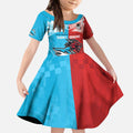 Custom Sharks-Dragons Rugby Kid Short Sleeve Dress With Sporty Style