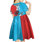 Custom Sharks-Dragons Rugby Kid Short Sleeve Dress With Sporty Style