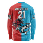 Custom Sharks-Dragons Rugby Long Sleeve Shirt With Sporty Style