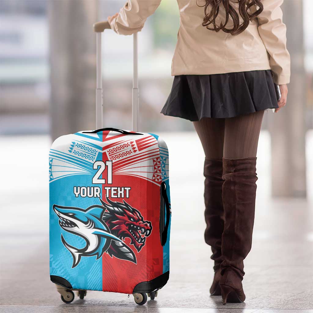 Custom Sharks-Dragons Rugby Luggage Cover With Sporty Style