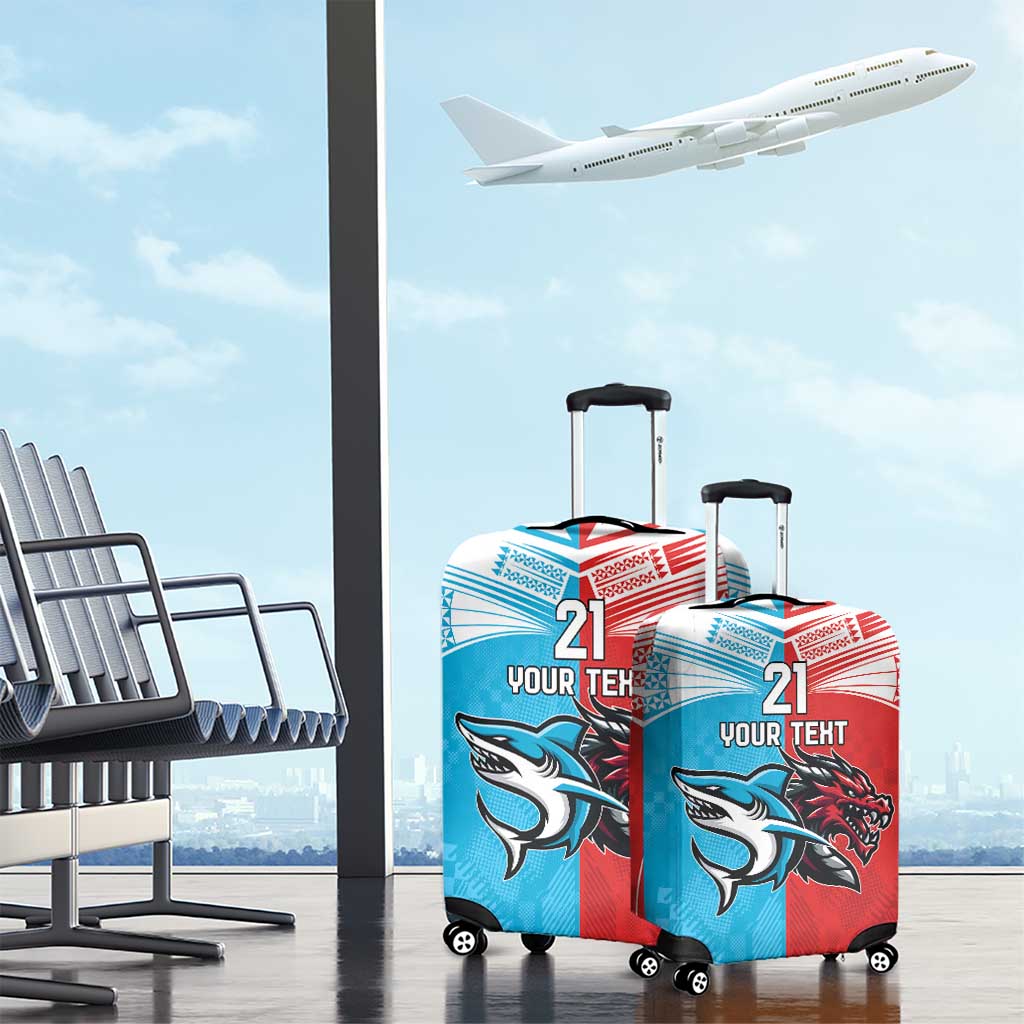 Custom Sharks-Dragons Rugby Luggage Cover With Sporty Style