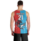 Custom Sharks-Dragons Rugby Men Tank Top With Sporty Style