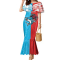 Custom Sharks-Dragons Rugby Mermaid Dress With Sporty Style