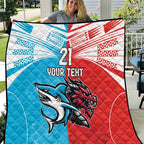 Custom Sharks-Dragons Rugby Quilt With Sporty Style