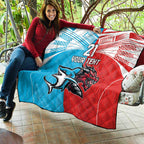 Custom Sharks-Dragons Rugby Quilt With Sporty Style