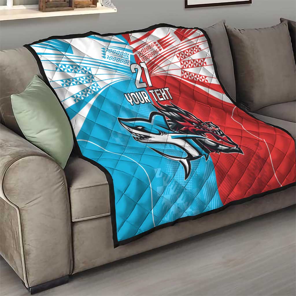 Custom Sharks-Dragons Rugby Quilt With Sporty Style