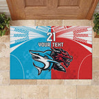 Custom Sharks-Dragons Rugby Rubber Doormat With Sporty Style