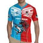 Custom Sharks-Dragons Rugby Rugby Jersey With Sporty Style