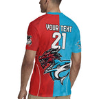 Custom Sharks-Dragons Rugby Rugby Jersey With Sporty Style