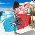 Custom Sharks-Dragons Rugby Sarong With Sporty Style