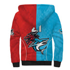 Custom Sharks-Dragons Rugby Sherpa Hoodie With Sporty Style