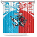 Custom Sharks-Dragons Rugby Shower Curtain With Sporty Style