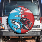 Custom Sharks-Dragons Rugby Spare Tire Cover With Sporty Style