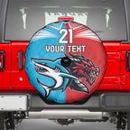 Custom Sharks-Dragons Rugby Spare Tire Cover With Sporty Style