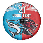 Custom Sharks-Dragons Rugby Spare Tire Cover With Sporty Style