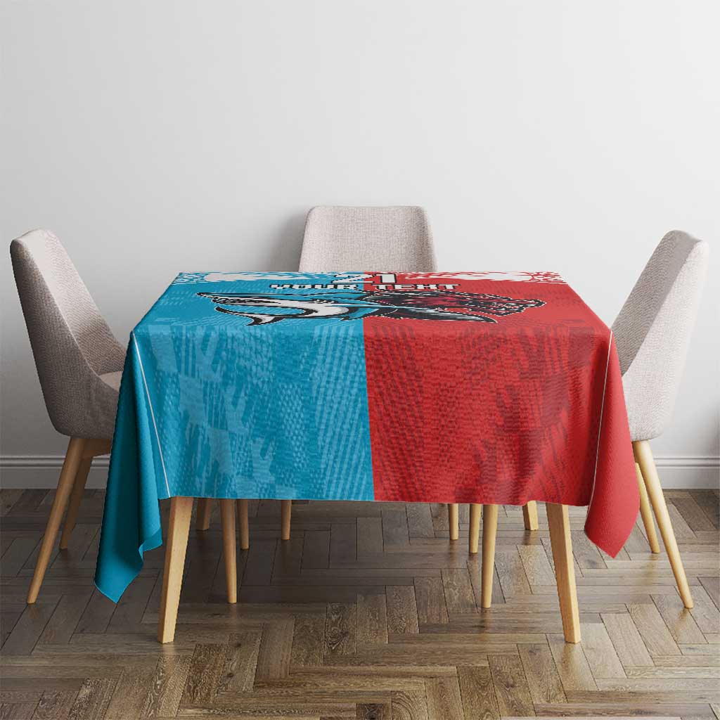 Custom Sharks-Dragons Rugby Tablecloth With Sporty Style