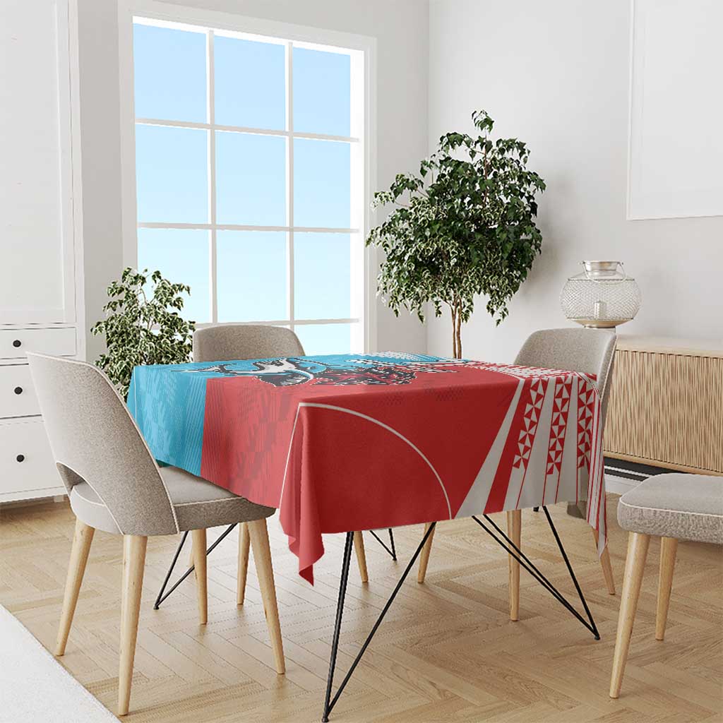 Custom Sharks-Dragons Rugby Tablecloth With Sporty Style