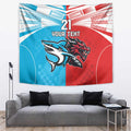 Custom Sharks-Dragons Rugby Tapestry With Sporty Style