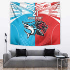 Custom Sharks-Dragons Rugby Tapestry With Sporty Style