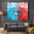 Custom Sharks-Dragons Rugby Tapestry With Sporty Style