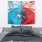Custom Sharks-Dragons Rugby Tapestry With Sporty Style
