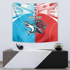 Custom Sharks-Dragons Rugby Tapestry With Sporty Style