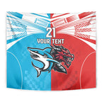 Custom Sharks-Dragons Rugby Tapestry With Sporty Style