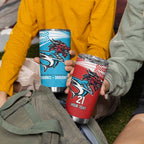 Custom Sharks-Dragons Rugby Tumbler Cup With Sporty Style