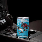 Custom Sharks-Dragons Rugby Tumbler Cup With Sporty Style