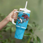 Custom Sharks-Dragons Rugby Tumbler With Handle With Sporty Style