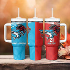 Custom Sharks-Dragons Rugby Tumbler With Handle With Sporty Style