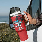Custom Sharks-Dragons Rugby Tumbler With Handle With Sporty Style