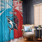 Custom Sharks-Dragons Rugby Window Curtain With Sporty Style