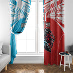 Custom Sharks-Dragons Rugby Window Curtain With Sporty Style