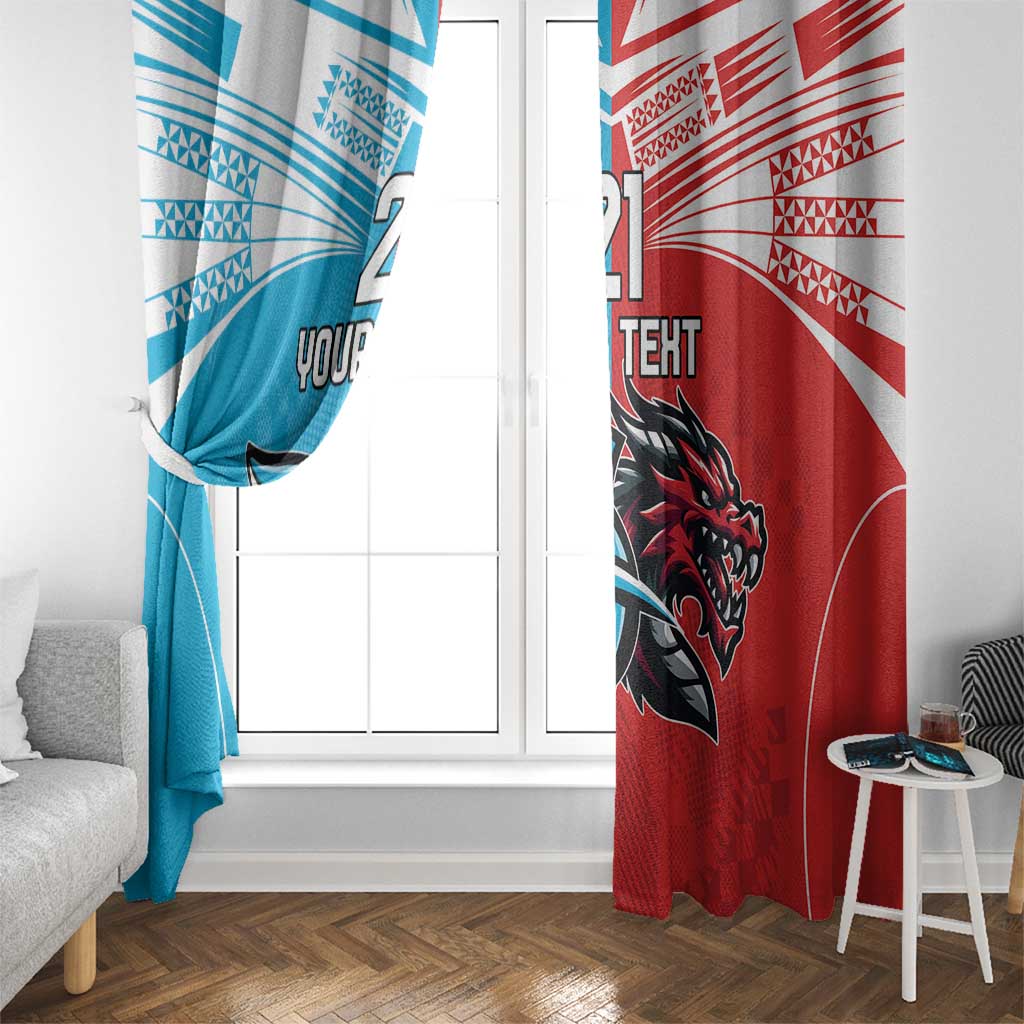 Custom Sharks-Dragons Rugby Window Curtain With Sporty Style